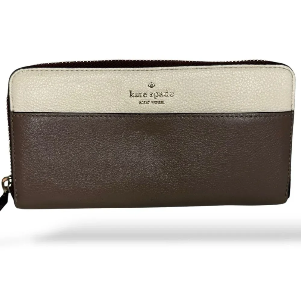 ▪️KATE SPADE Large Staci Color Block Zip Around Wallet